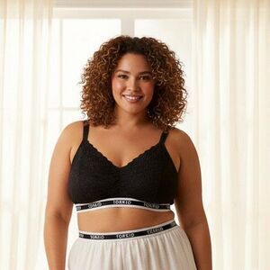 Torrid Black Lace Bralette Size 3 Plus Size Logo Band